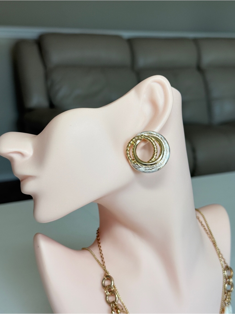 Gold and Silver Circle Earrings - Women Jewelry